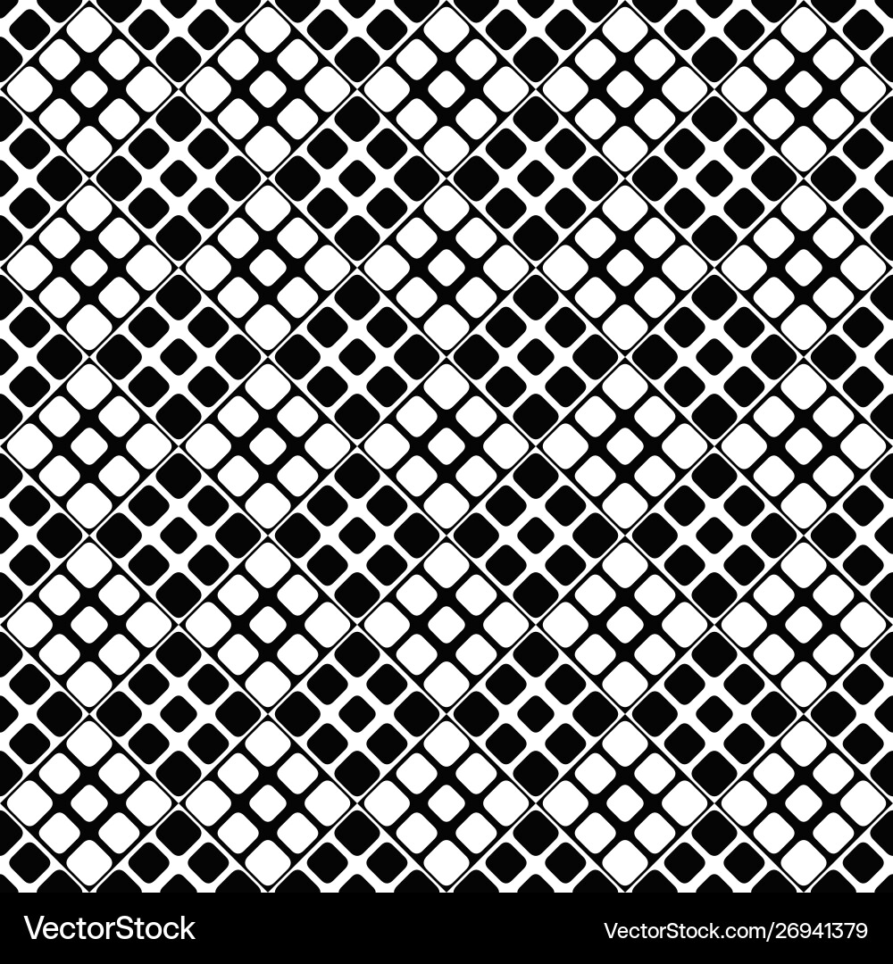 Geometrical monochrome diagonal square pattern vector image