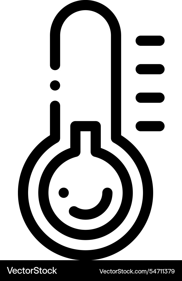 Low temperature icon thin linear style design Low temperature icon thin linear style design vector image