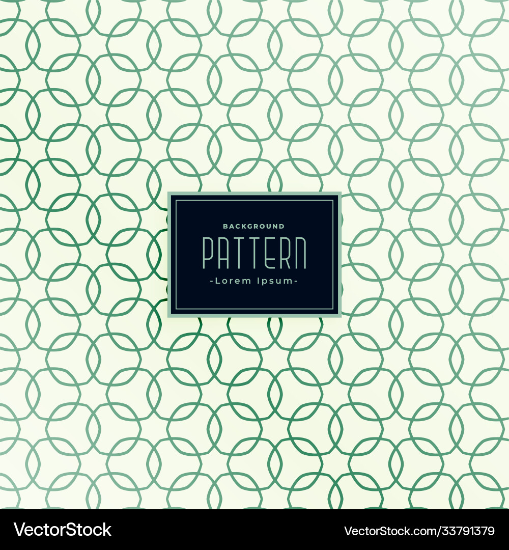 Overlapping line circles pattern design background vector image