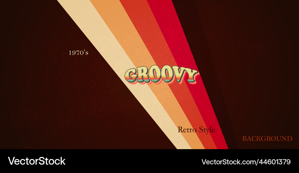 Retro style background with groovy sunrays Vector Image