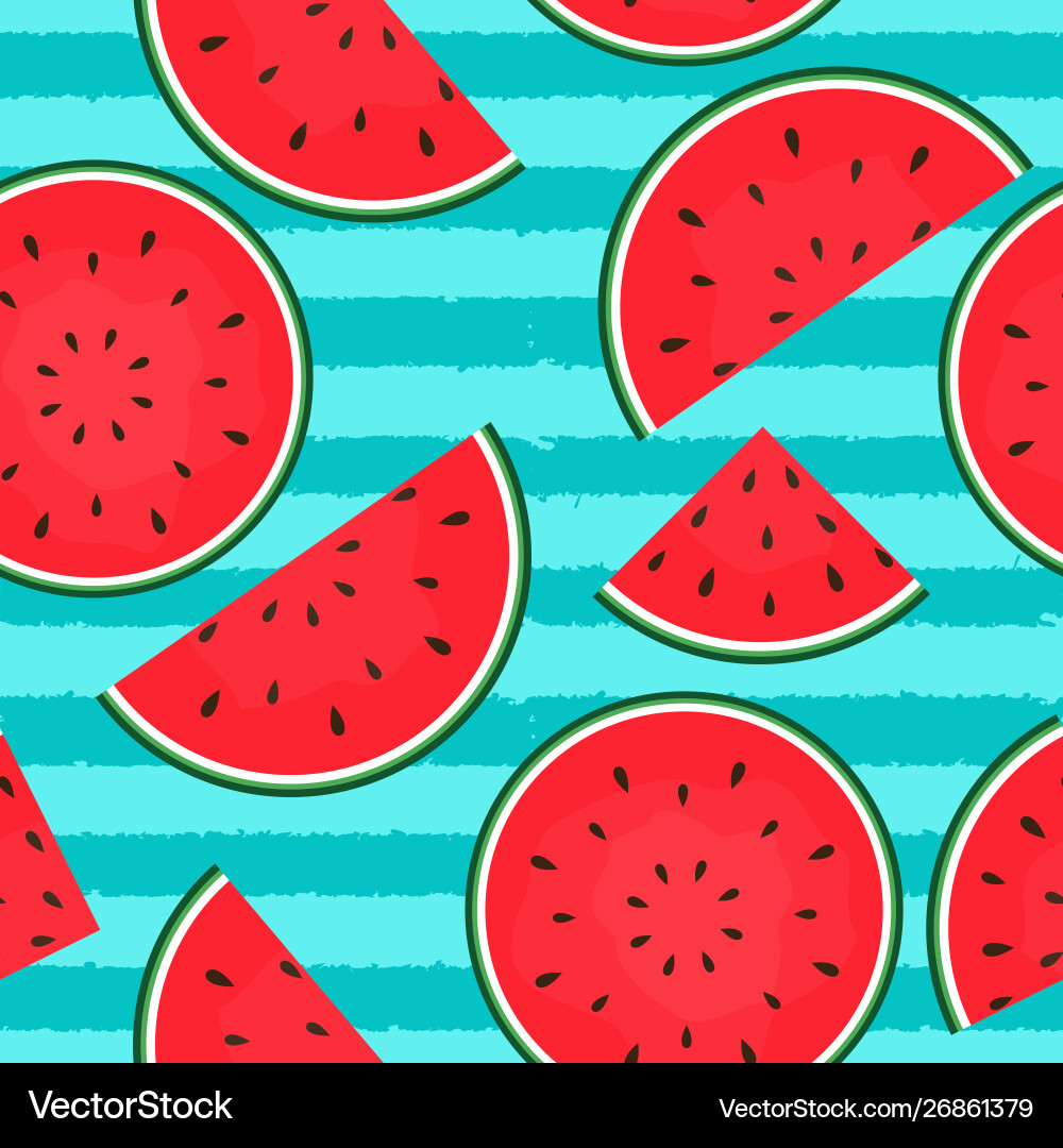 Seamless pattern background with watermelon Seamless pattern background with watermelon vector image