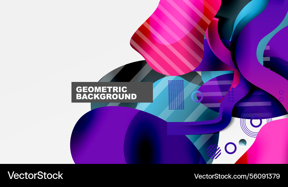 Vibrant abstract background overlapping shapes Vibrant abstract background overlapping shapes vector image