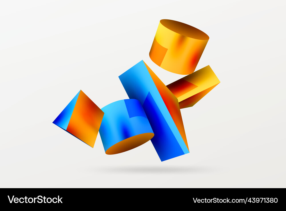 3d abstract background shapes triangle Vector Image
