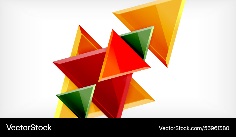 Abstract background - colorful triangles with 3d Abstract background - colorful triangles with 3d vector image