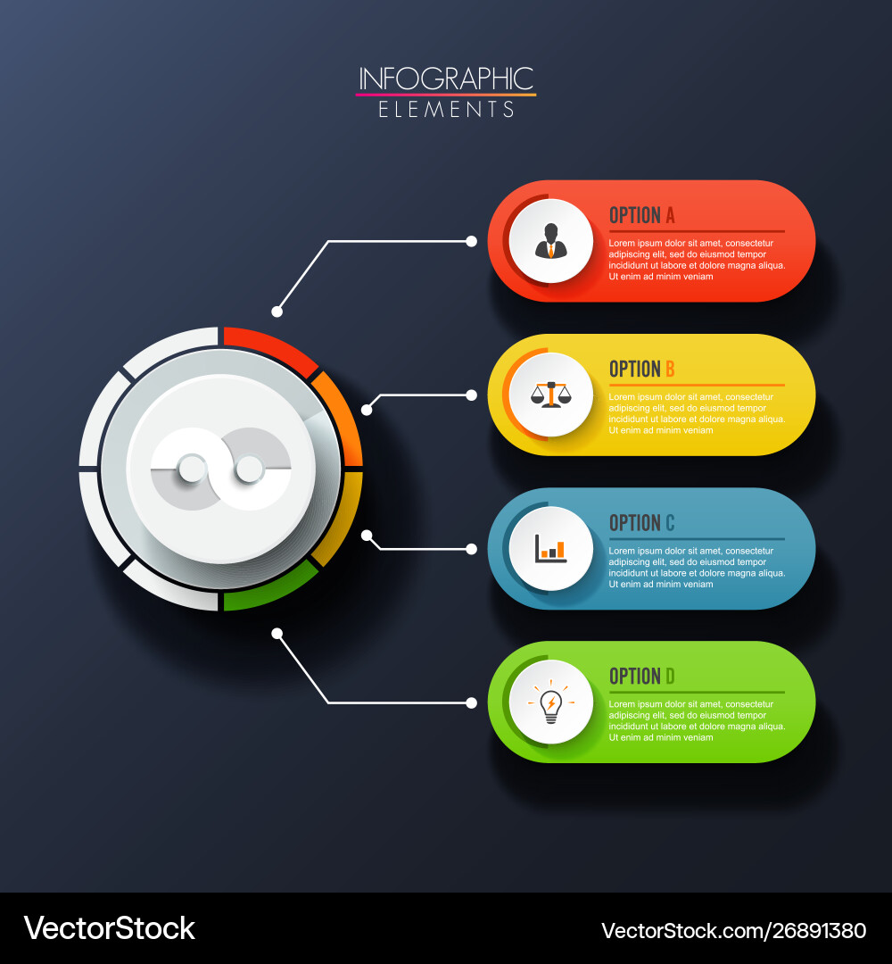 Abstract elements graph infographic template Abstract elements graph infographic template vector image