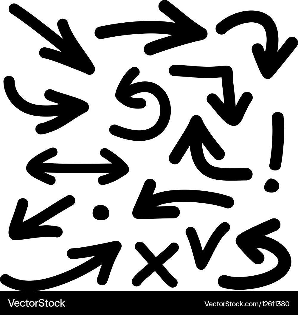 Black Arrow Icon Set Royalty Free Vector Image
