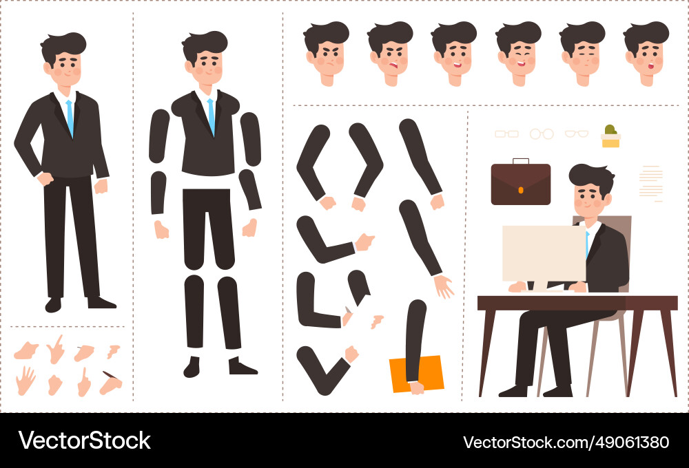 Character animation image Character animation image Vector Image