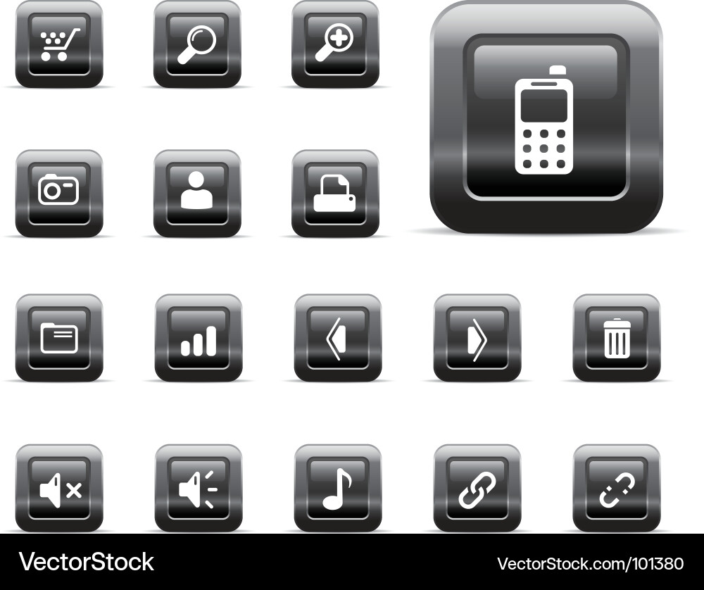 Chrome Web Icons Set vector image