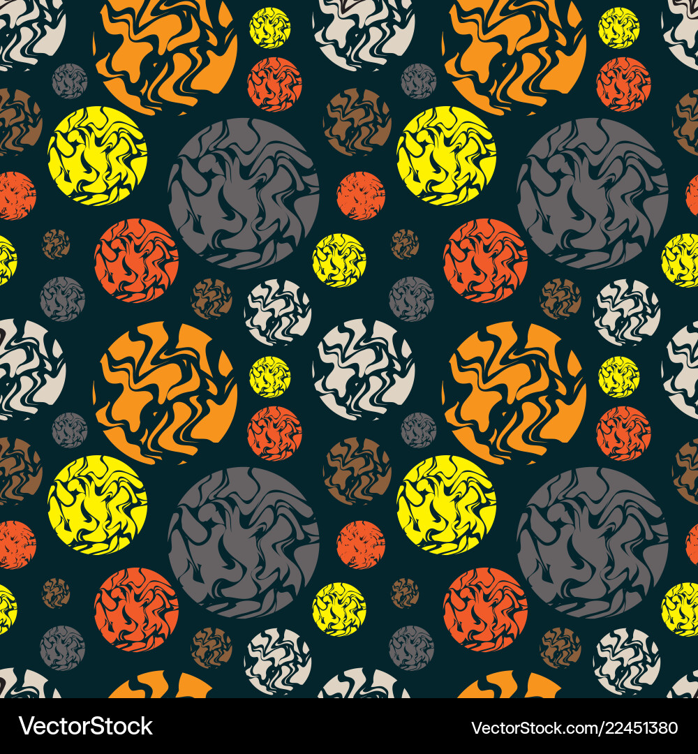 Colorful seamless pattern with abstract circle Vector Image