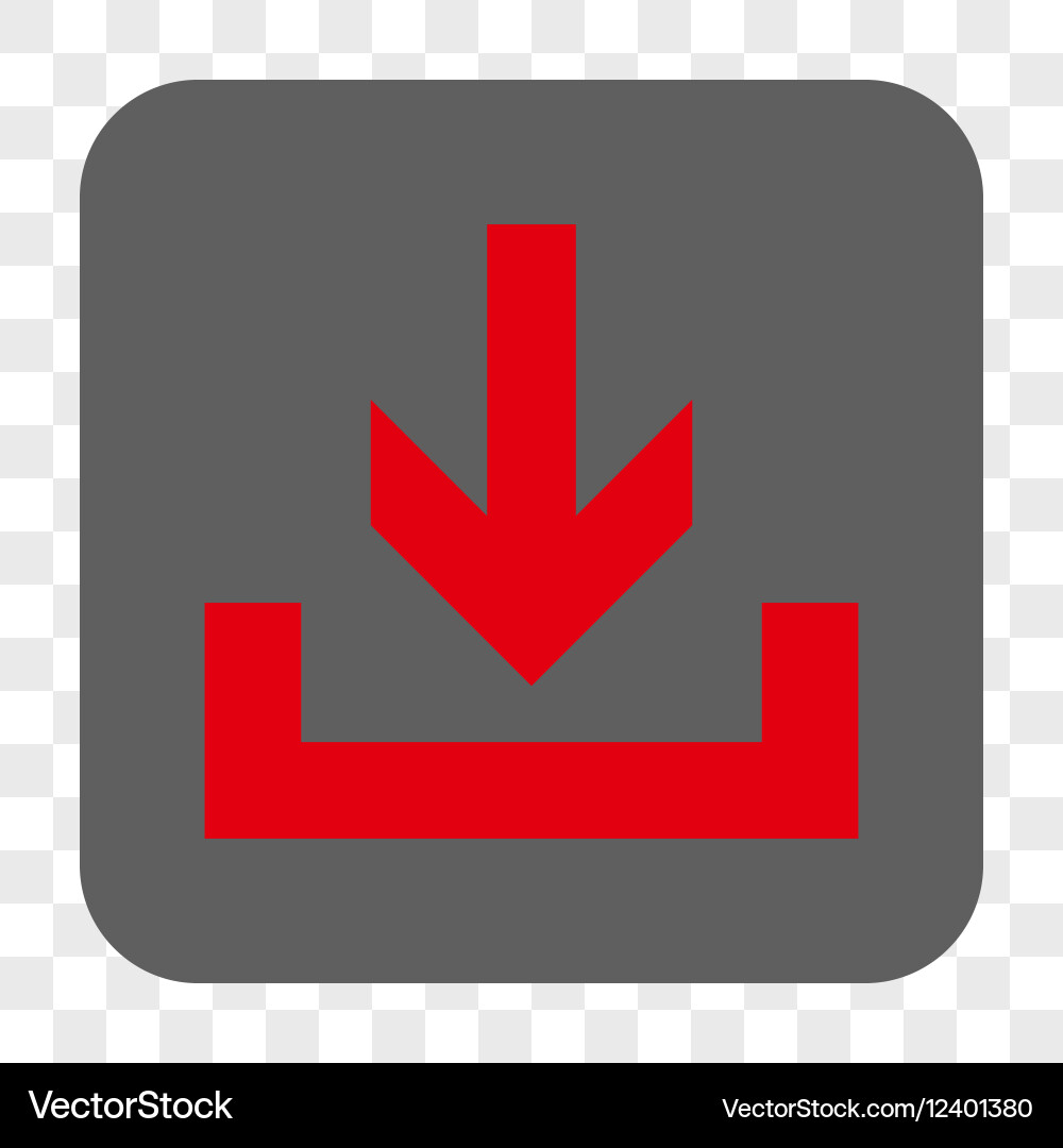 Downloads rounded square button vector image