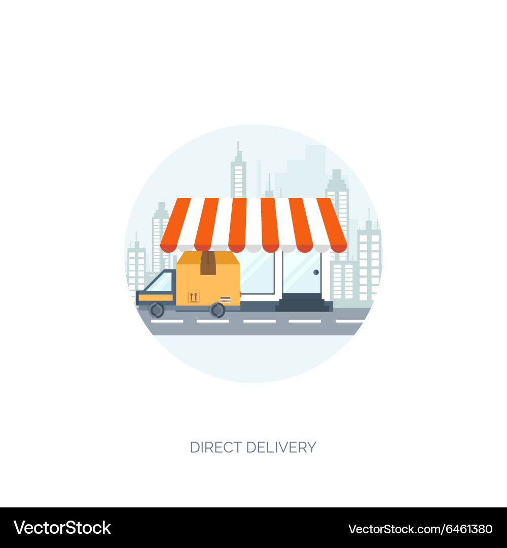 Flat header shopping web Vector Image