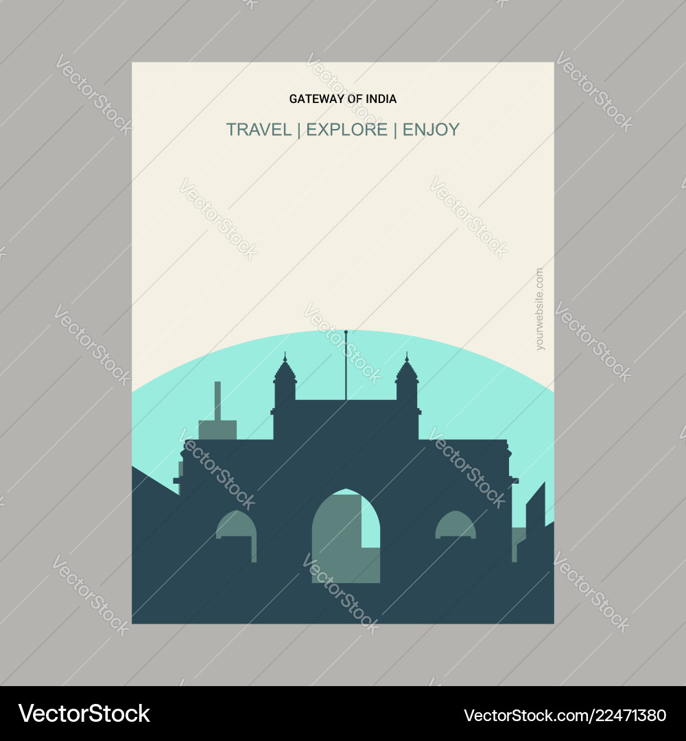 Gateway of india maharashtra vintage style Gateway of india maharashtra vintage style vector image
