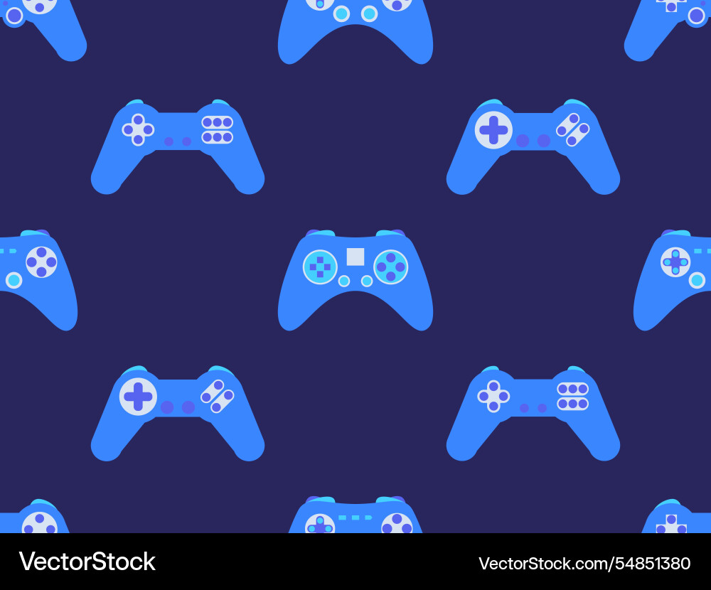 Joystick seamless pattern game controller Joystick seamless pattern game controller vector image