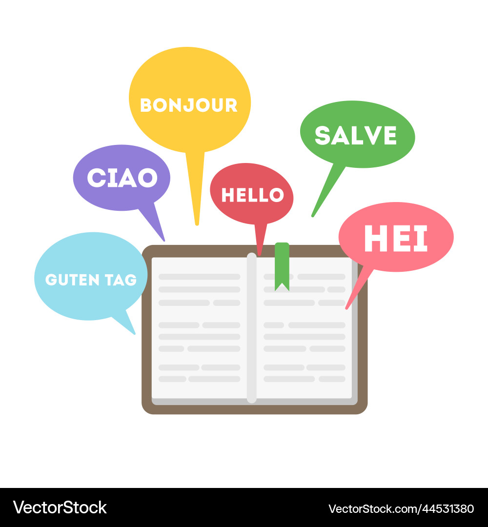 Learning languages concept Learning languages concept Vector Image