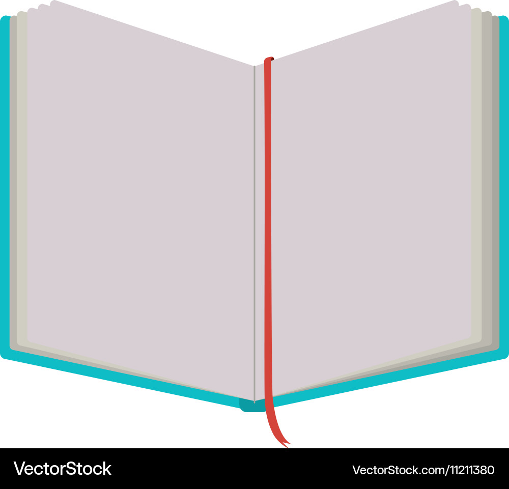 Notebook open with tape separator vector image