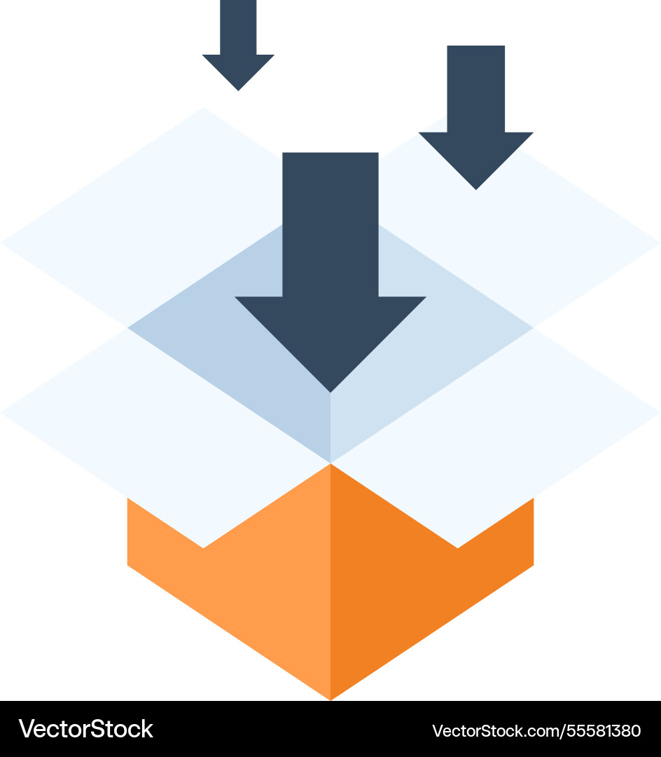 Packaging flat web icon concept Royalty Free Vector Image