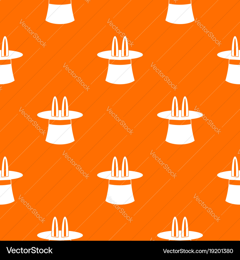 Rabbit ears appearing from a top magic hat pattern Vector Image