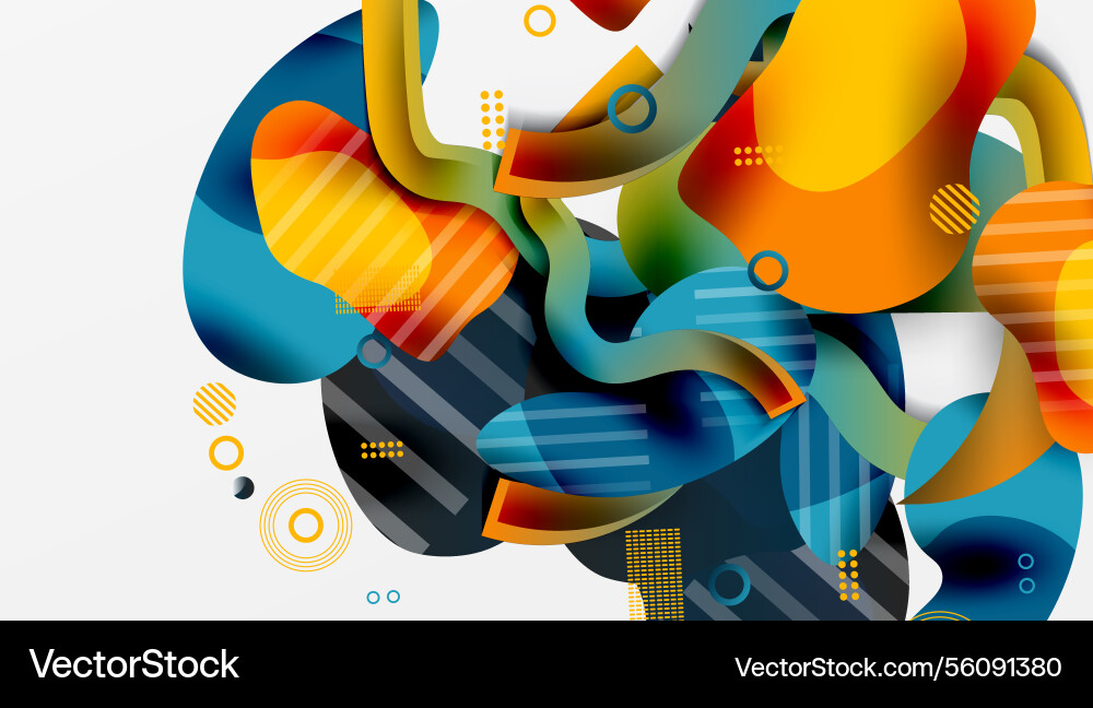 Vibrant abstract background overlapping shapes Vibrant abstract background overlapping shapes vector image