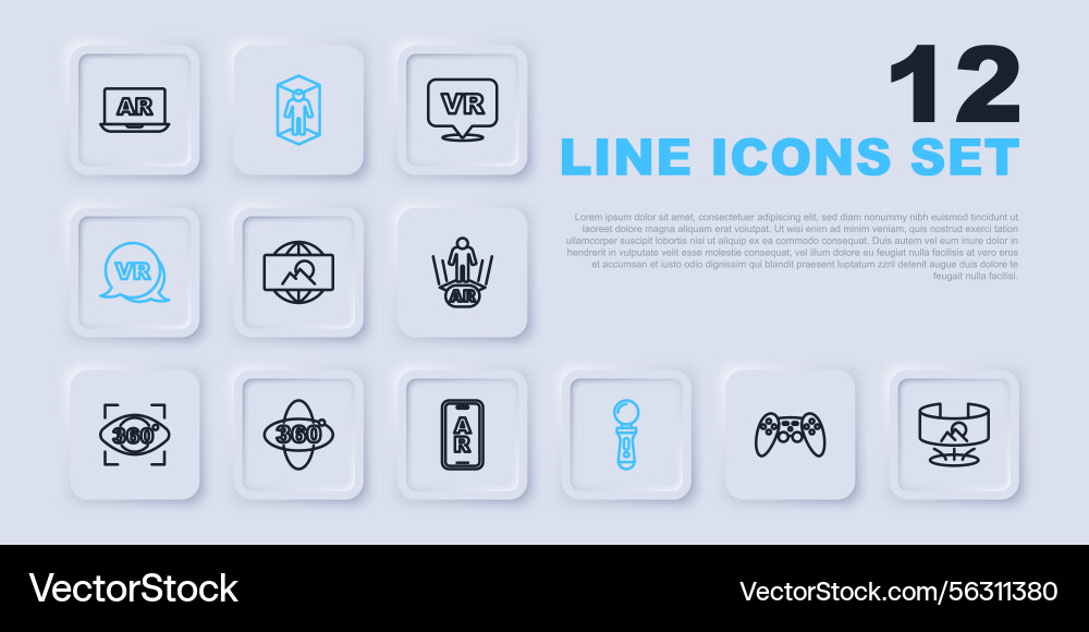 VR Gamepad Controller - 360 View Vector Image