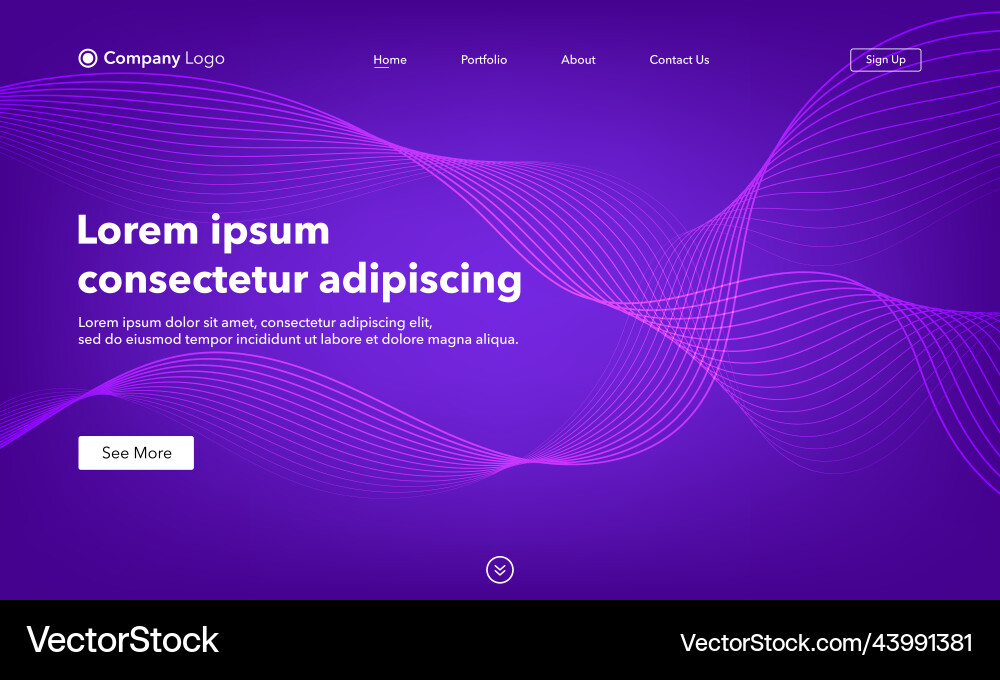 Abstract background website landing page template Abstract background website landing page template vector image