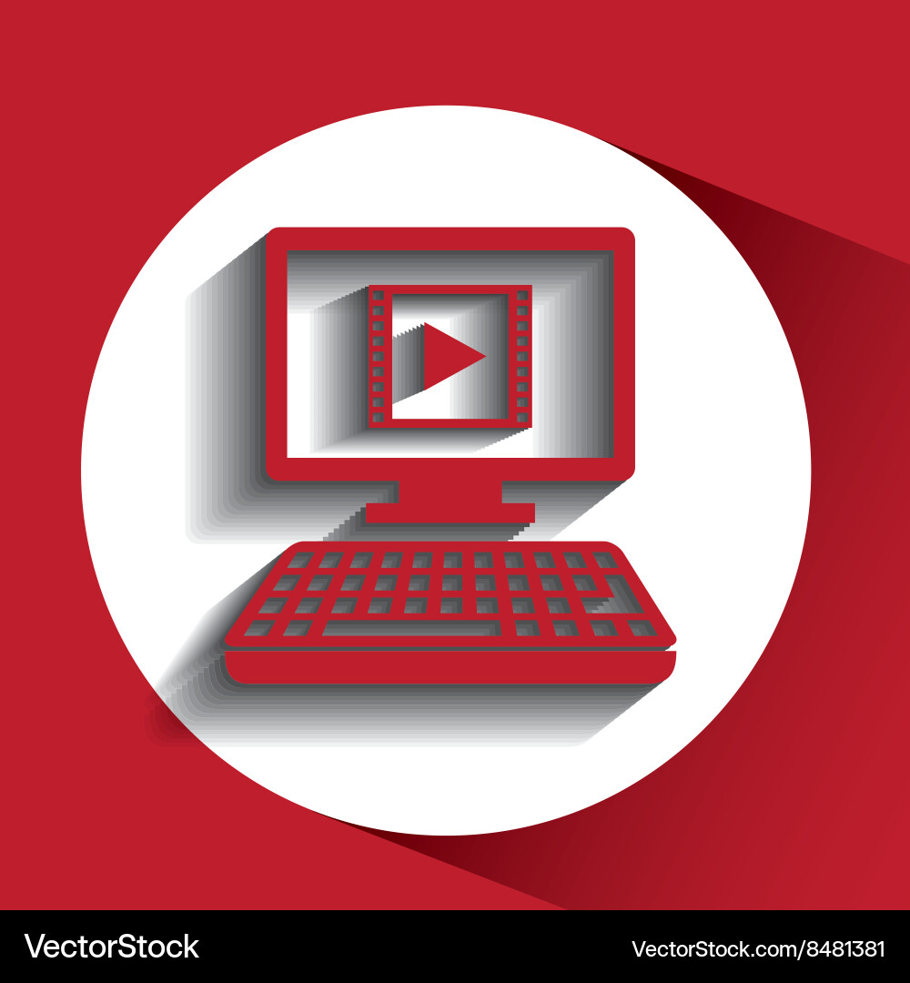 Desktop computer design Vector Image