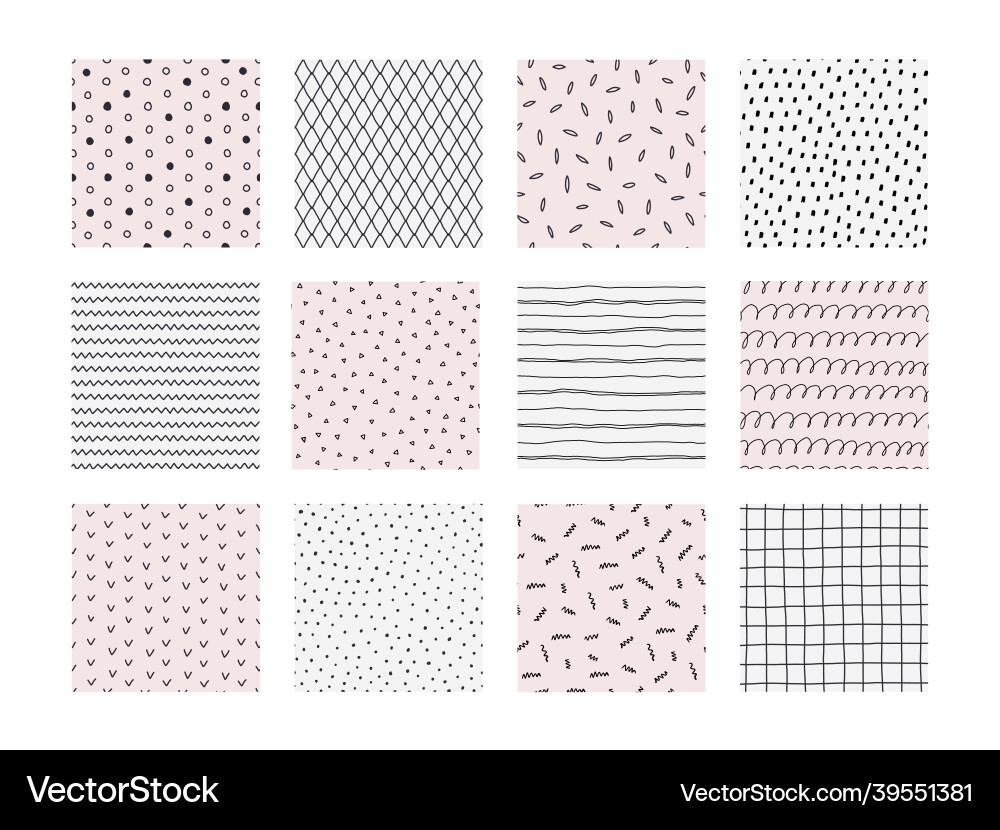 Doodle Muster nahtlose Hand gezeichnete Drucke Doodle Muster nahtlose Hand gezeichnete Drucke vektorbild