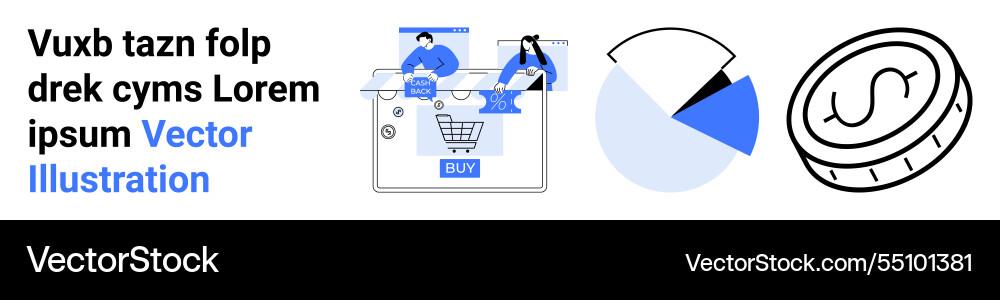 E-commerce activity with data analytics E-commerce activity with data analytics vector image