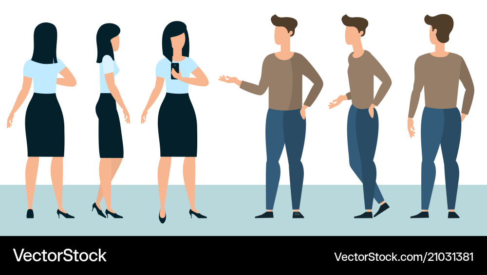Flat design ready to animation characters Flat design ready to animation characters vector image
