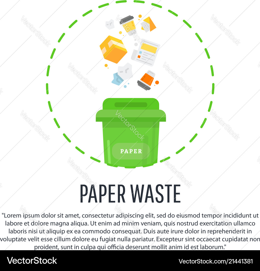 Gathering sorting process of garbage vector image