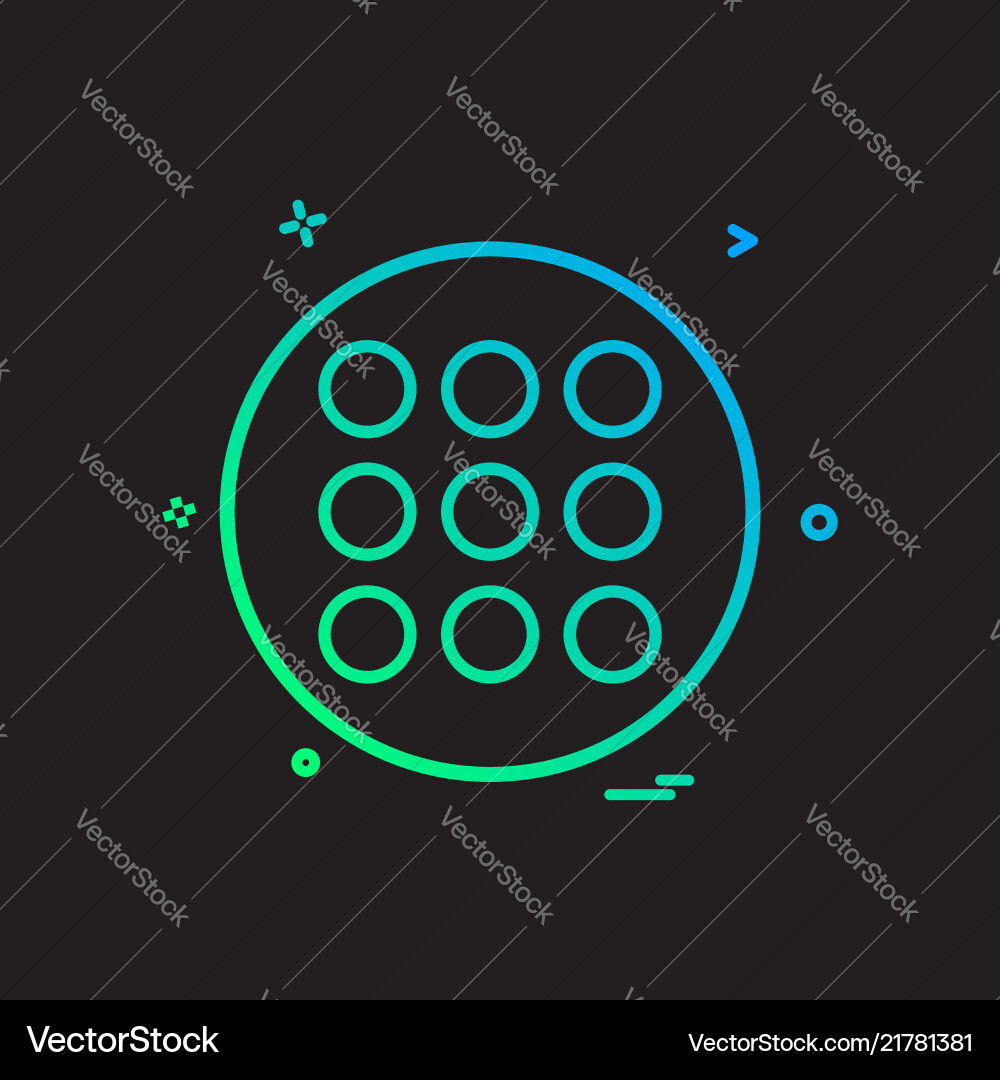 Grid list icon design Grid list icon design Vector Image
