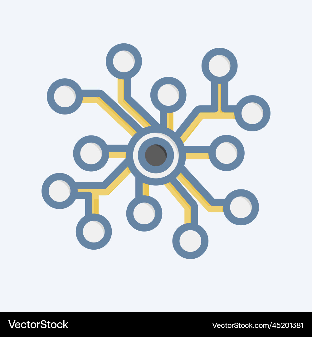Icon neural network related to machine learning Vector Image