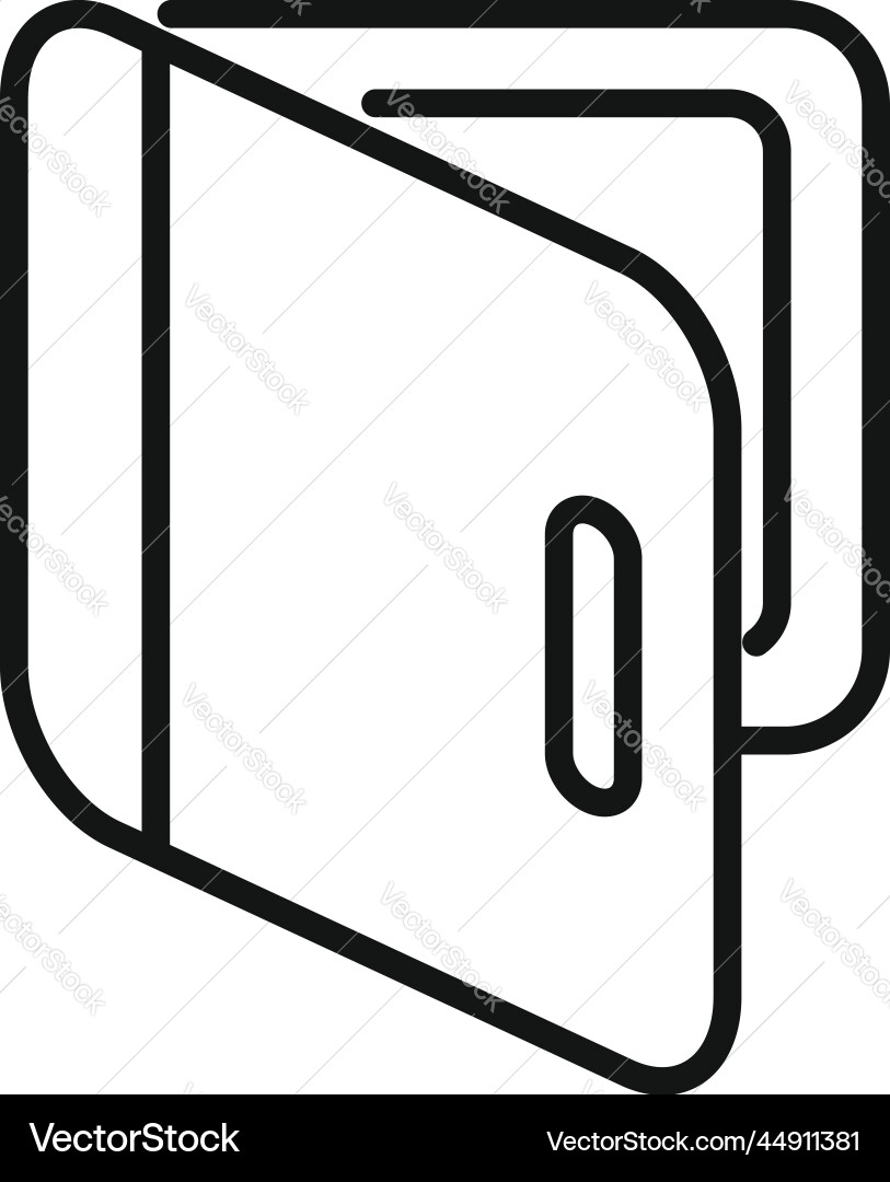 Mail folder icon outline contact interface Mail folder icon outline contact interface vector image