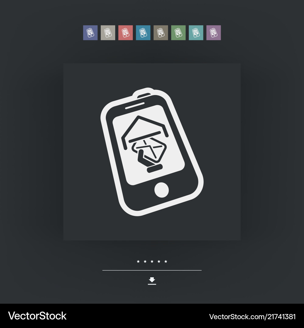 Message on smartphone icon Message on smartphone icon vector image