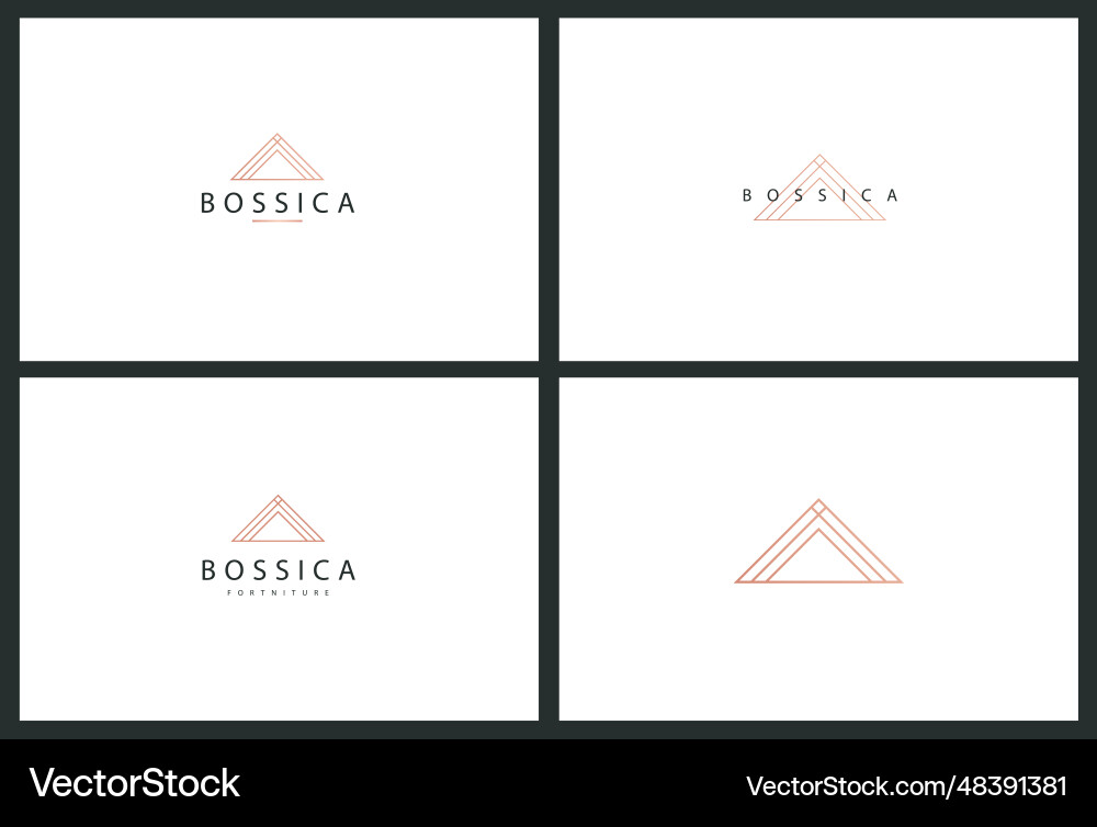 Minimalistic line logo design set template Vector Image