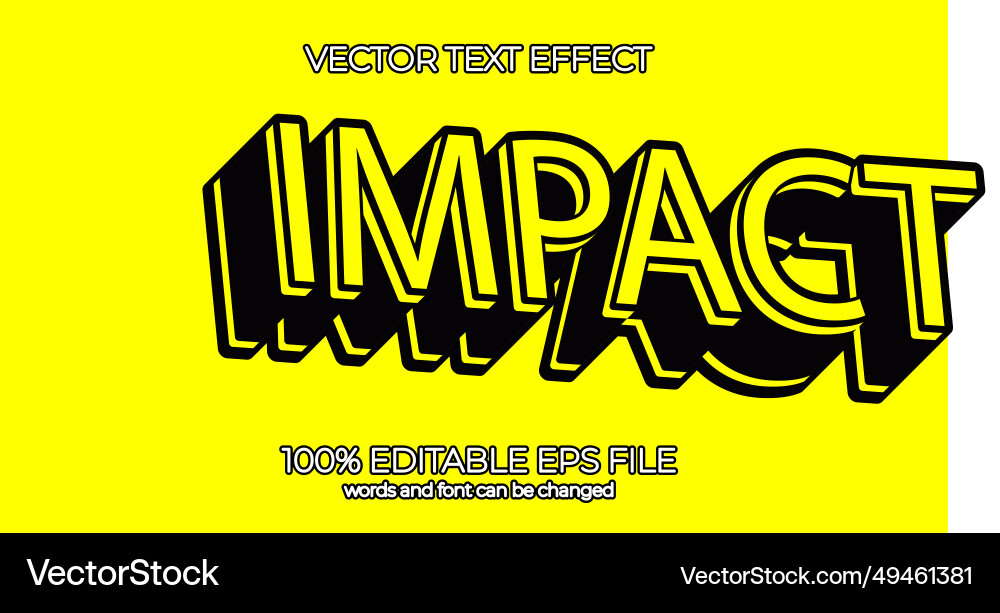 Retro editable text effect style eps Vector Image