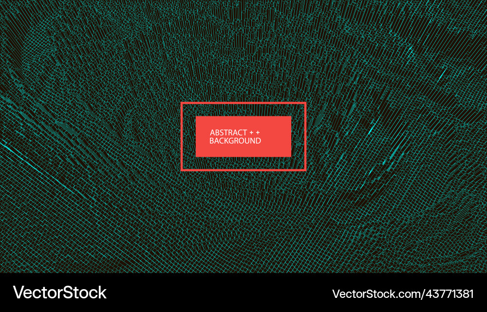Square pattern wireframe landscape background Square pattern wireframe landscape background vector image