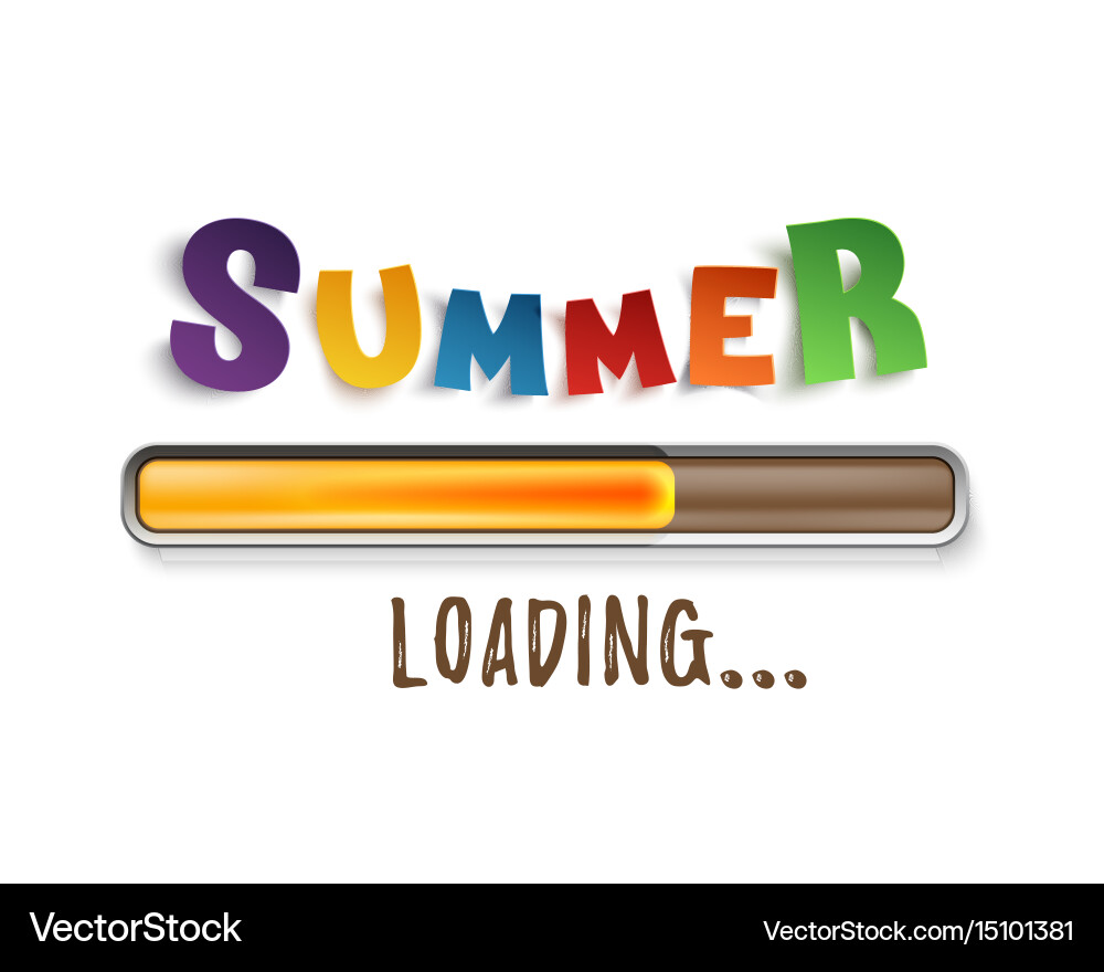 Summer Loading Bar - Isolated vector image