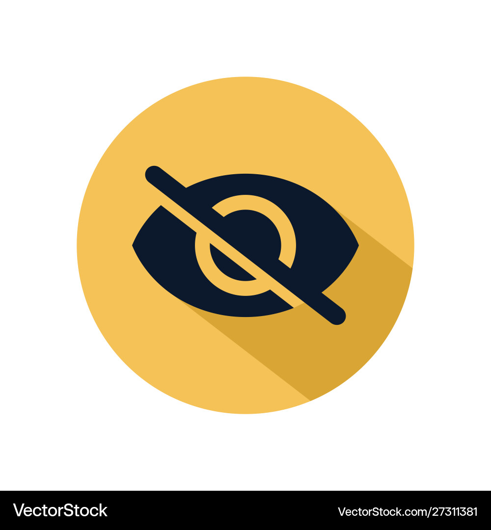 Unseen icon for web software application vector image