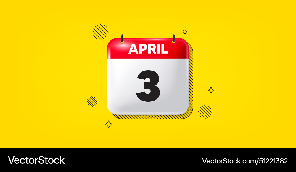 3rd day of the month icon event schedule date Vector Image