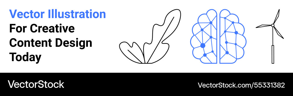 Abstract brain network leaf design and wind Abstract brain network leaf design and wind Vector Image