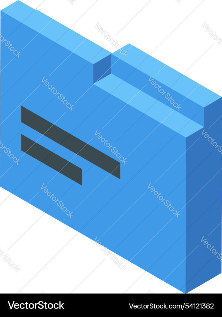 Blue data folder presenting storing files Blue data folder presenting storing files vector image