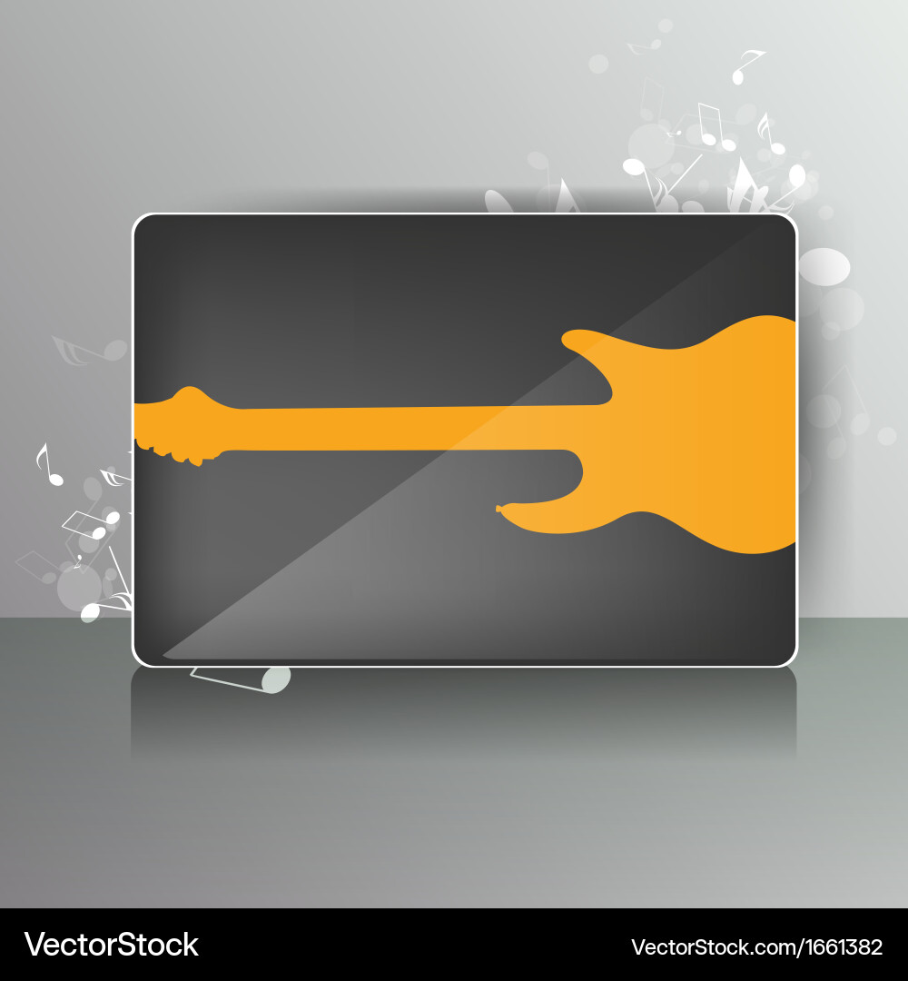 Card with abstract background music notes vector image