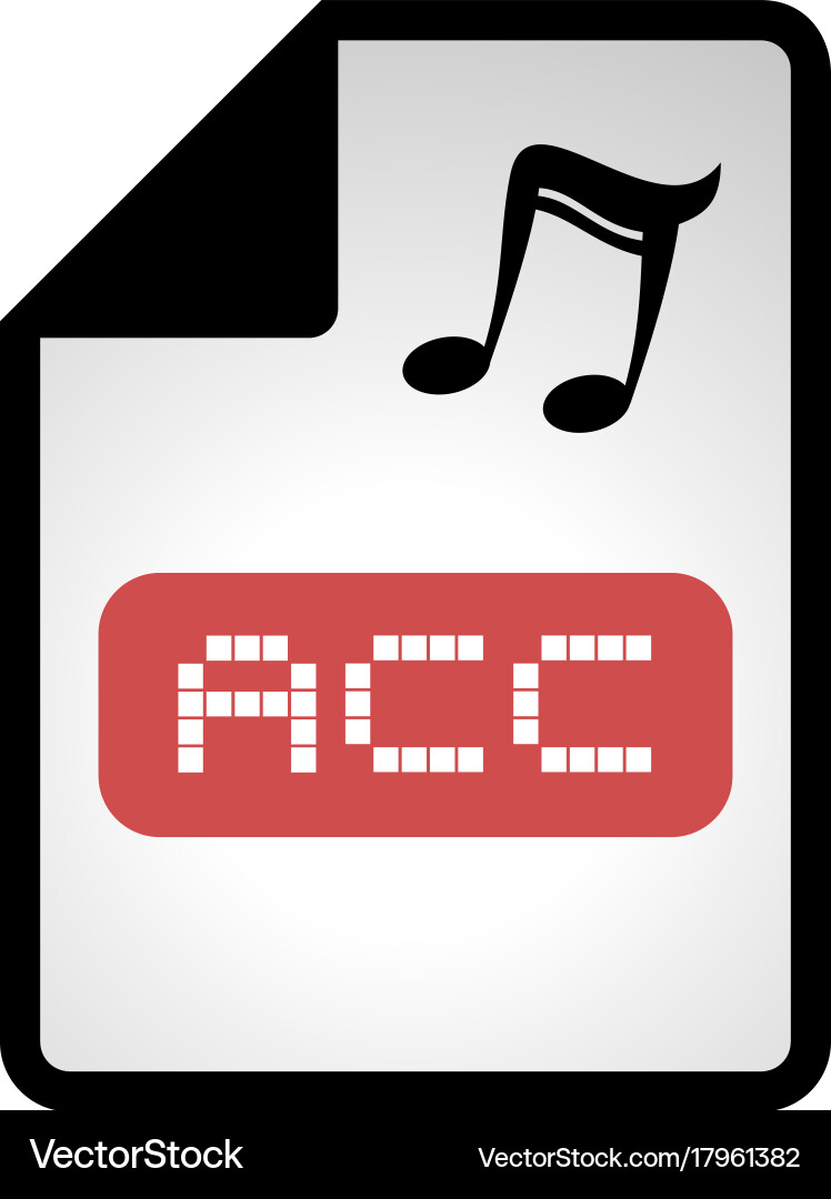 Computer acc file icon vector image