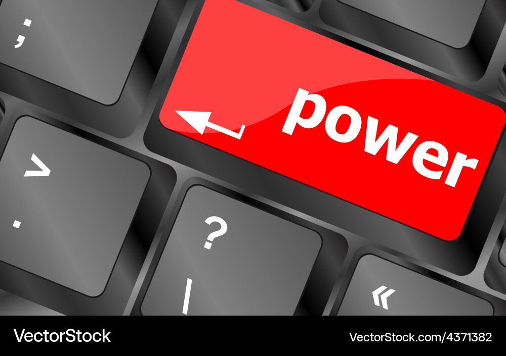 Computer keyboard - key power vector image
