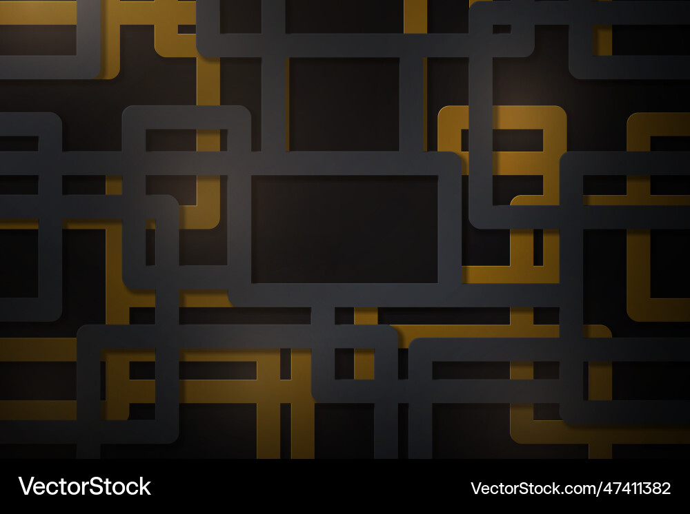Dark and golden lines overlapping background Dark and golden lines overlapping background Vector Image