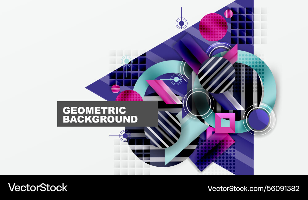 Dynamic complex geometric abstract background Dynamic complex geometric abstract background vector image