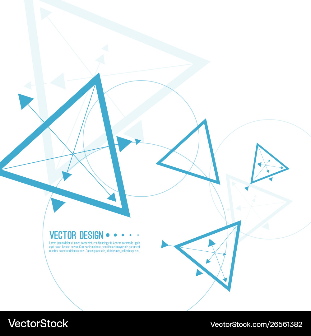 Dynamic Geometric Tech Background vector image