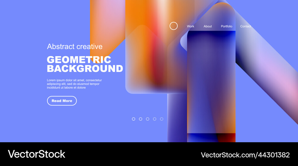 Fluid gradient triangles landing page background Fluid gradient triangles landing page background vector image