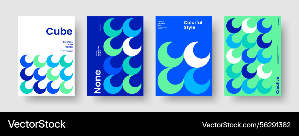 Geometric Color Block Layout Vector Image
