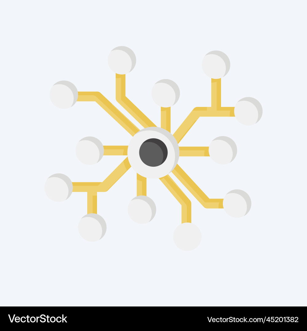 Icon neural network related to machine learning Icon neural network related to machine learning vector image